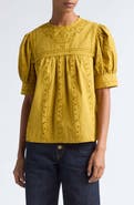 Ulla Johnson Una Eyelet Cotton Top