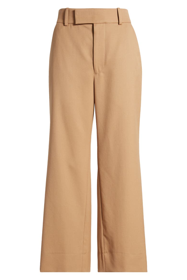 Easy Slim Wool Blend Crop Pants, Alternate, color, LIGHT CAMEL