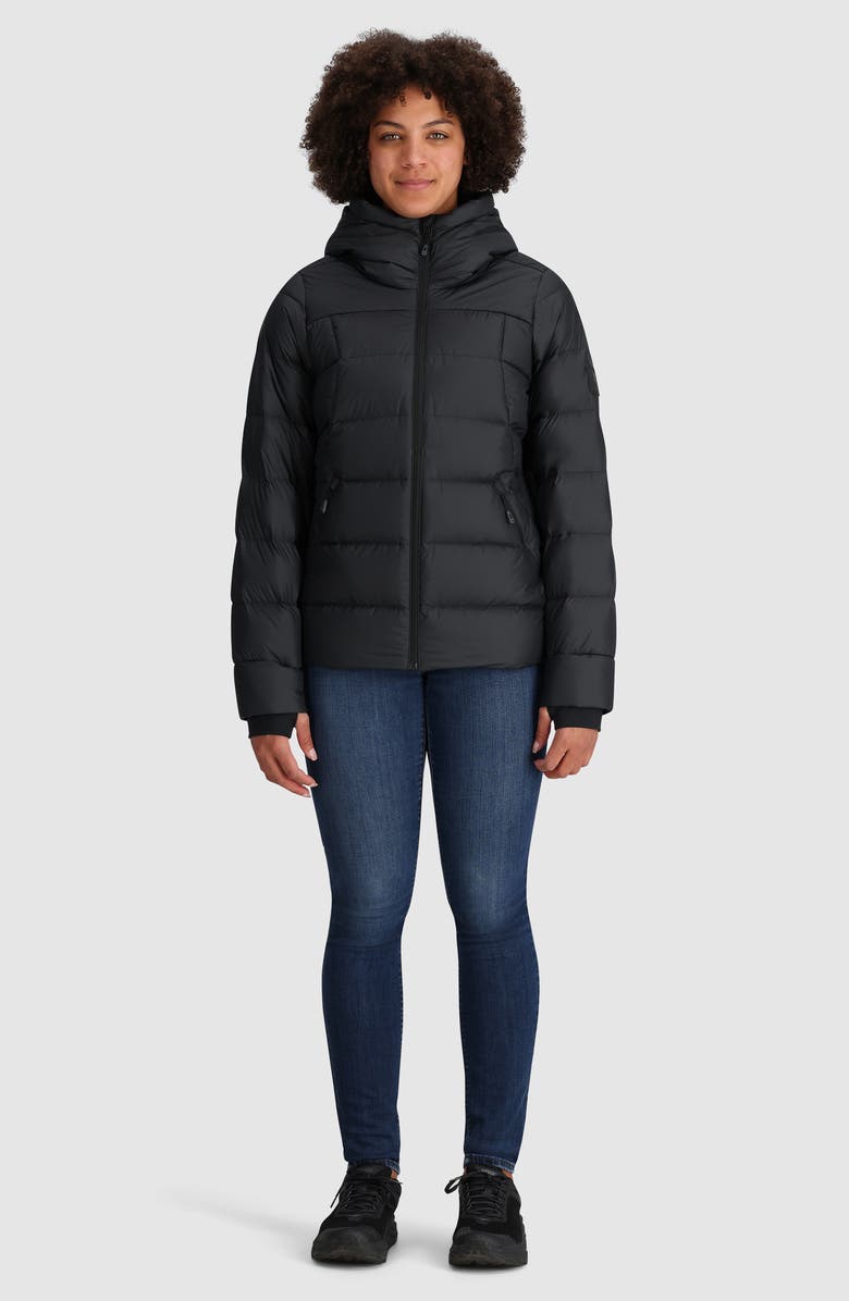 Outdoor Research Coldfront Hooded 700 Fill Power Down Puffer Jacket, Alternate, color, Solid Black