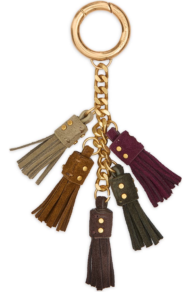 Rebecca Minkoff Multi Tassel Bag Charm, Main, color, Willow/Mulberry