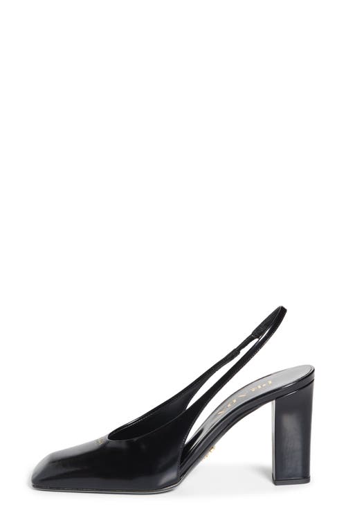 Prada Block Heel Patent Finish Pointed Toe Ballerina Shoes