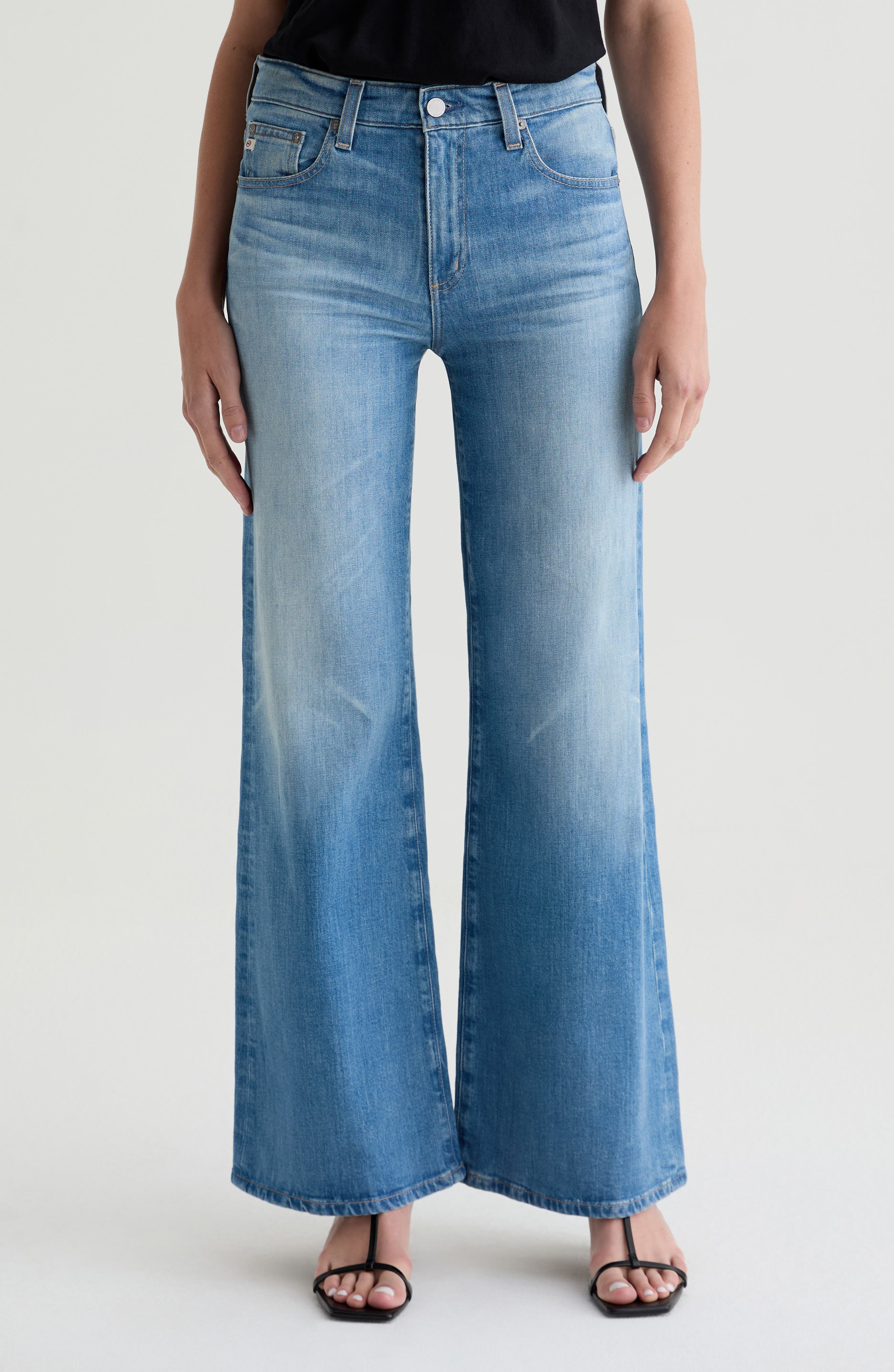 AG Saige Mid Rise Wide Leg Jeans