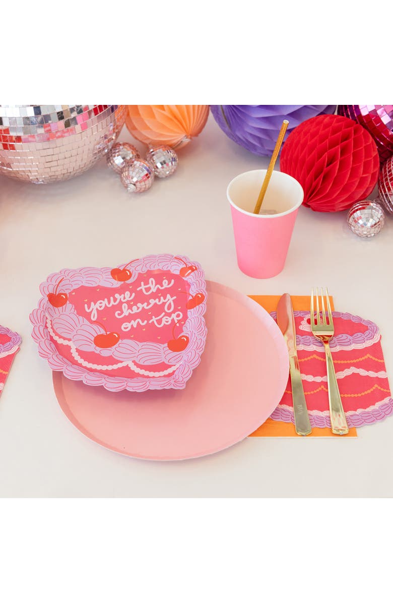 Jollity & Co. You're The Cherry On Top Valentine's Day Dessert Plates, Alternate, color, Assorted Pre-Pack