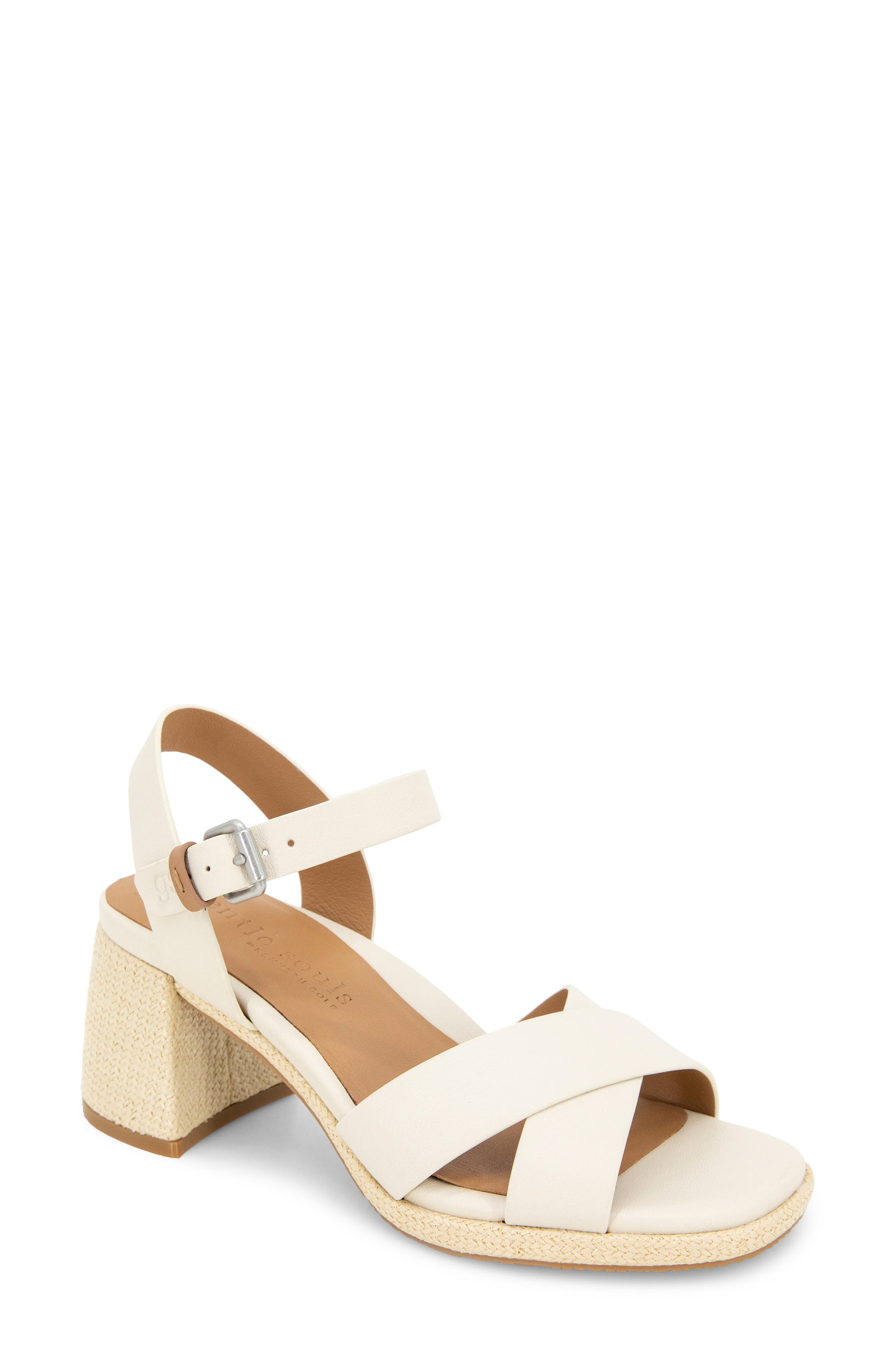 Gentle Souls Rimini Ankle Strap Platform Sandal, Main, color, Stone Leather
