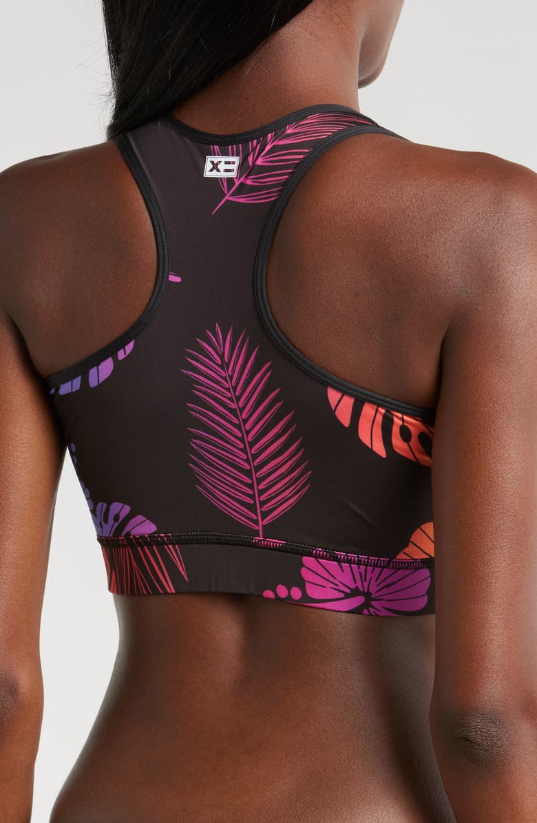 TomboyX Racerback Zip Bikini Top, Alternate, color, Tropadelic