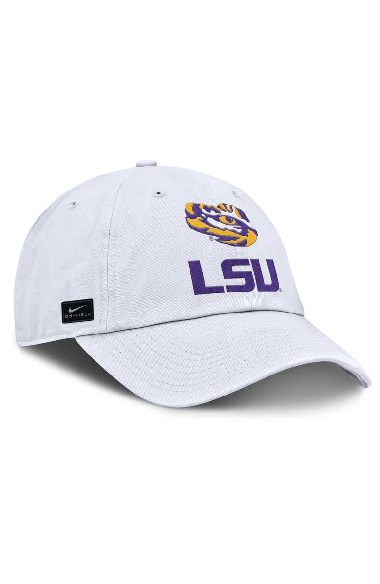 Nike Men's Nike White LSU Tigers 2025 Sideline Club Adjustable Hat, Alternate, color, 