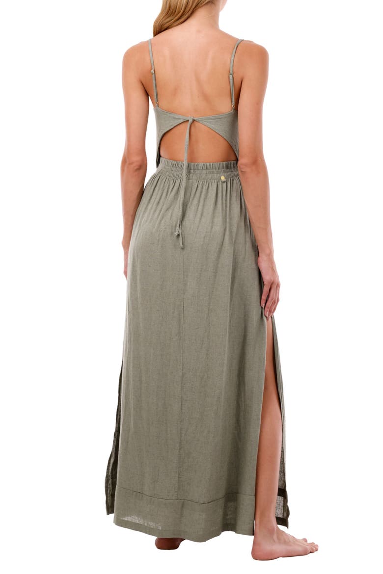 Serenity Wavelet Cover-Up Maxi Sundress, Alternate, color, SERENITY GREEN