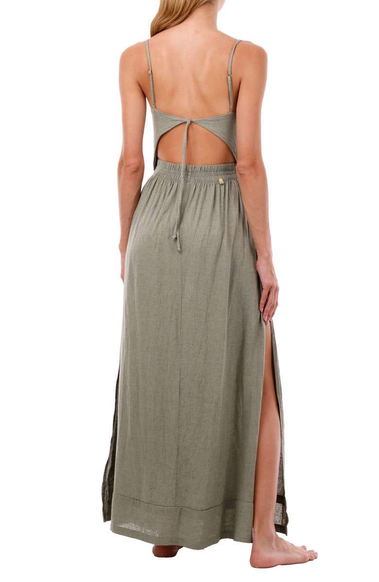 MALAI Serenity Wavelet Cover-Up Maxi Sundress, Alternate, color, Serenity Green