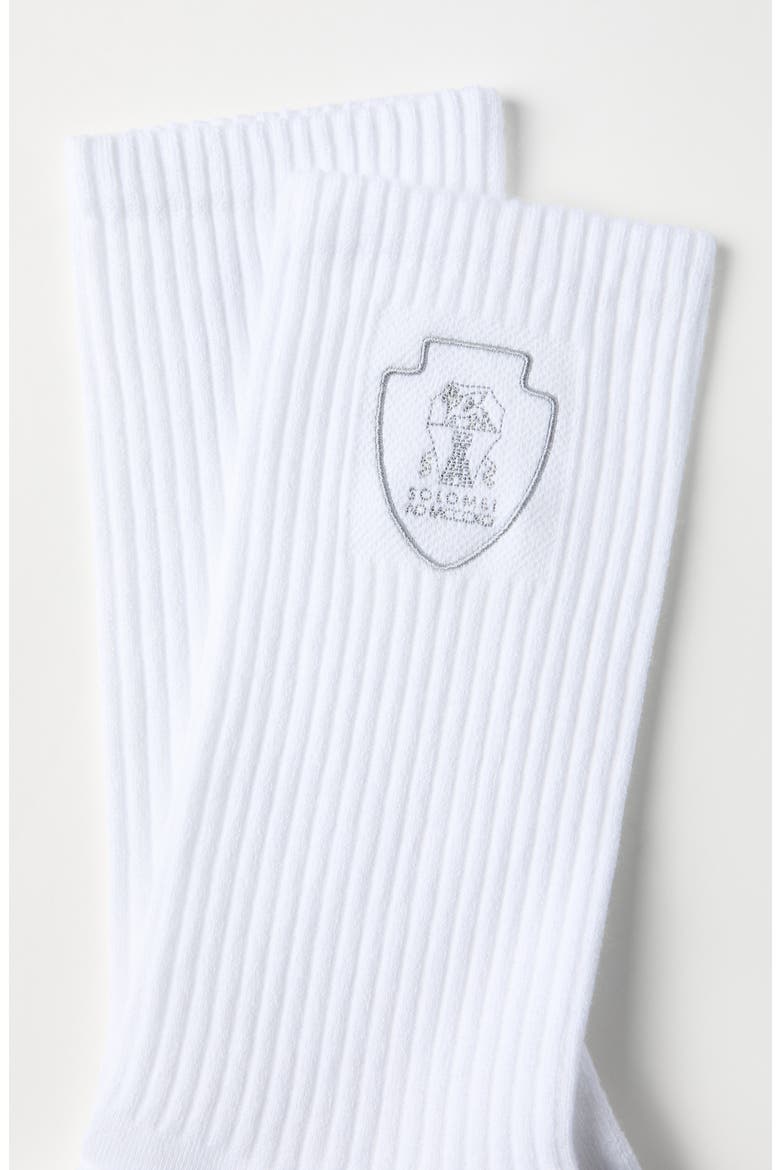 Rib knit socks, Alternate, color, White