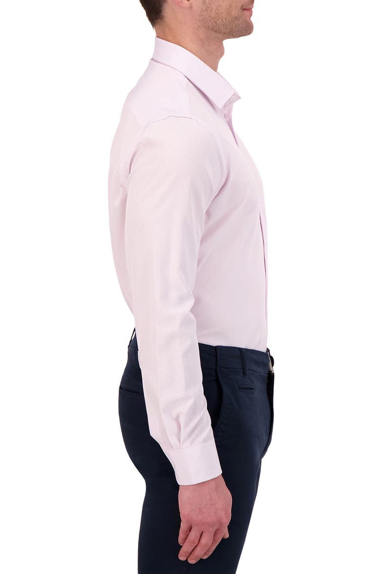 4X Stretch Slim Fit Microdot Dress Shirt, Alternate, color, 56 LAVENDER