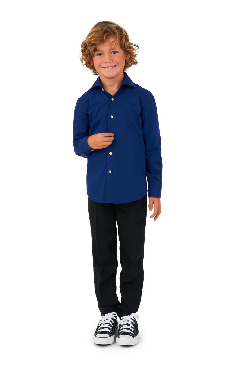 OppoSuits Kids' Royale Button-Up Shirt, Alternate, color, Navy
