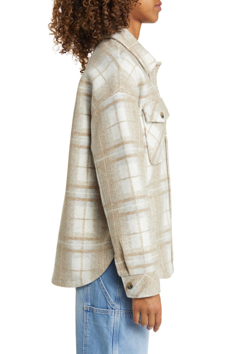Plaid Shacket, Alternate, color, TAUPE COMBO PLAID
