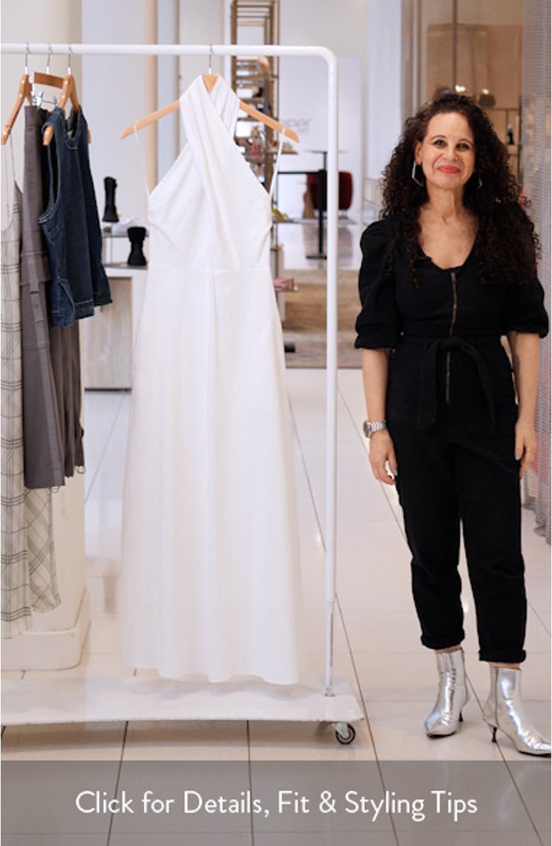 Betsy Halter Neck Cotton Maxi Dress, sales video thumbnail