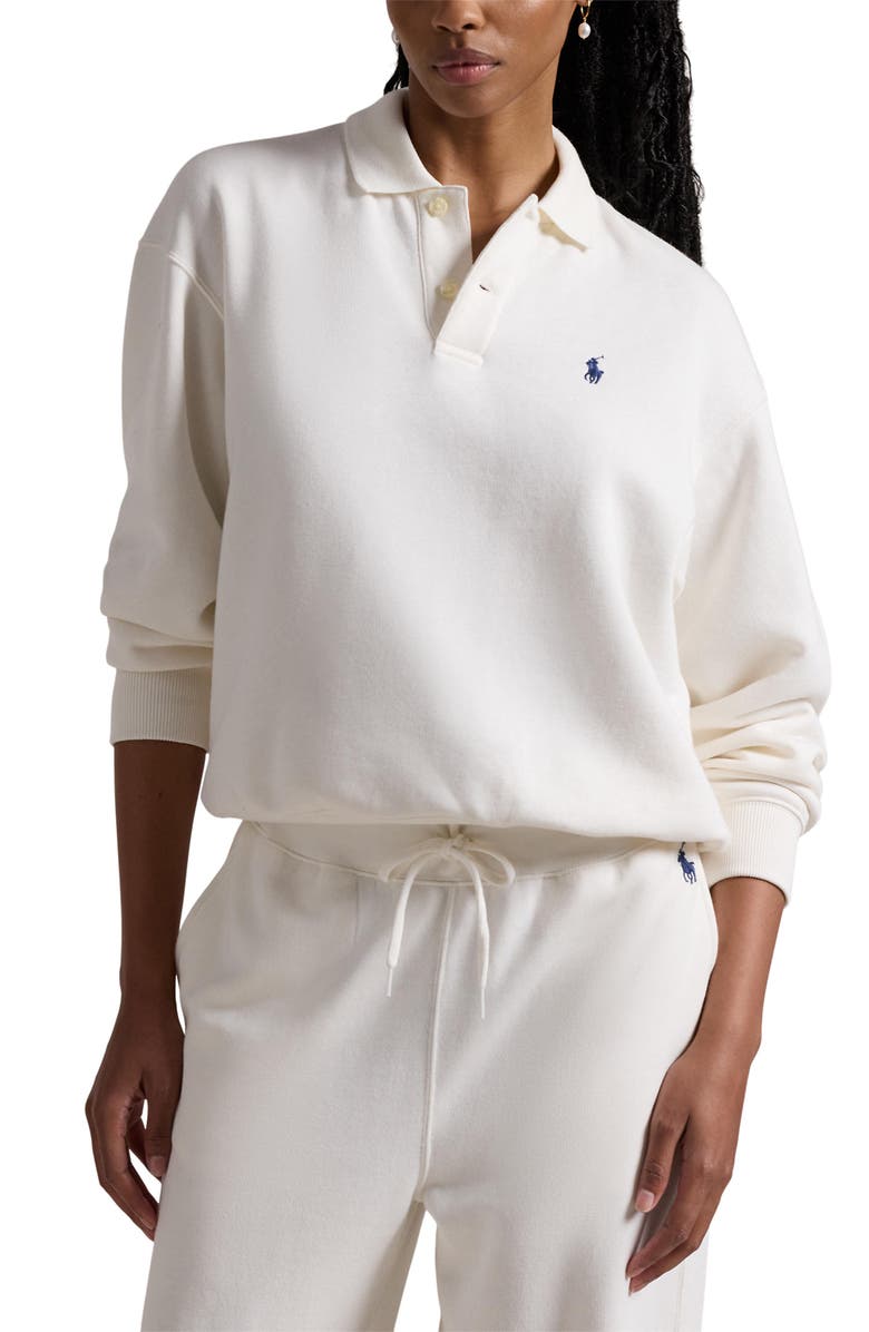 Polo Ralph Lauren Arctic Fleece Polo Sweatshirt, Main, color, 