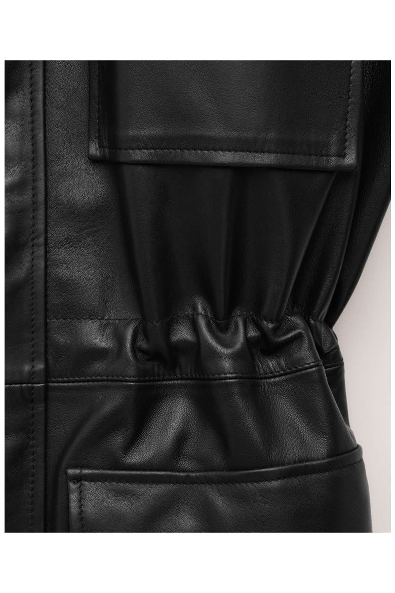 Leather Coat, Alternate, color, BLACK