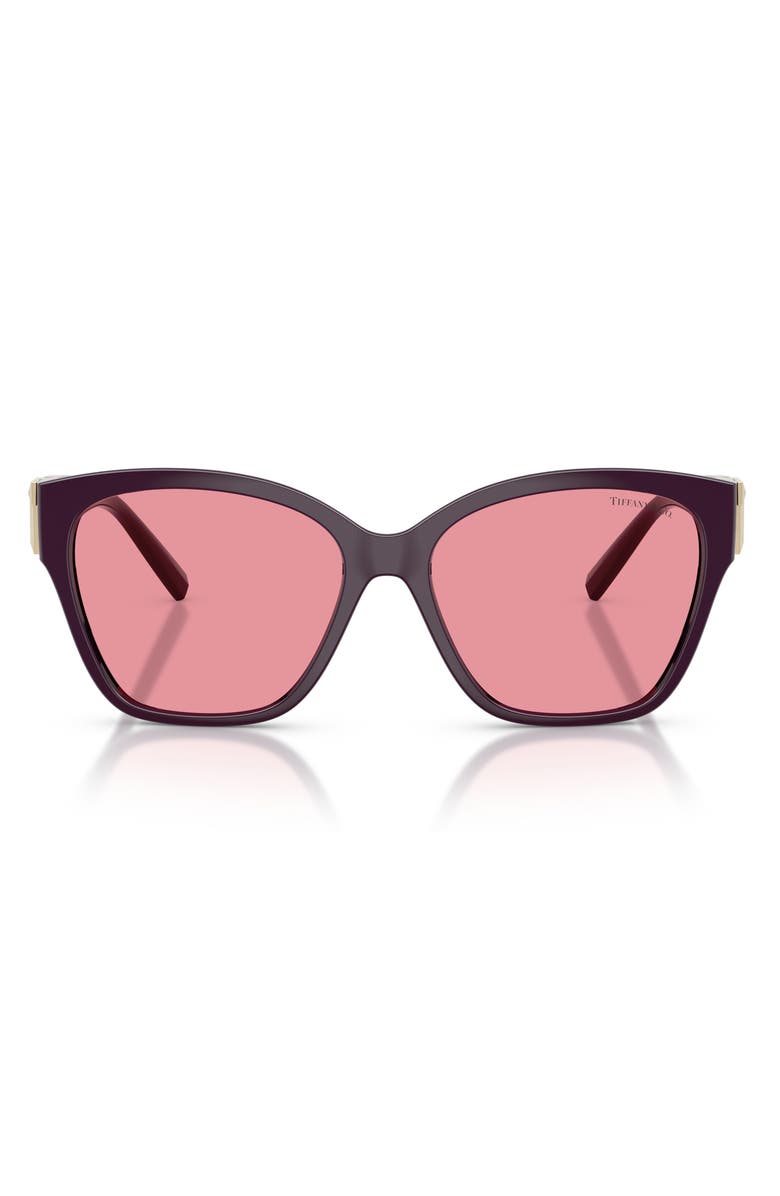 Tiffany & Co. 56mm Square Sunglasses, Main, color, Kunzite / Pink Internal Silver