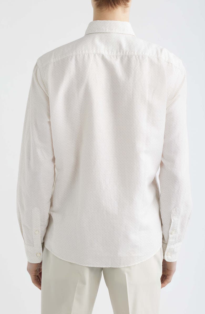 BOSS Liam Regular Fit Linen & Cotton Button-Up Shirt, Alternate, color, White