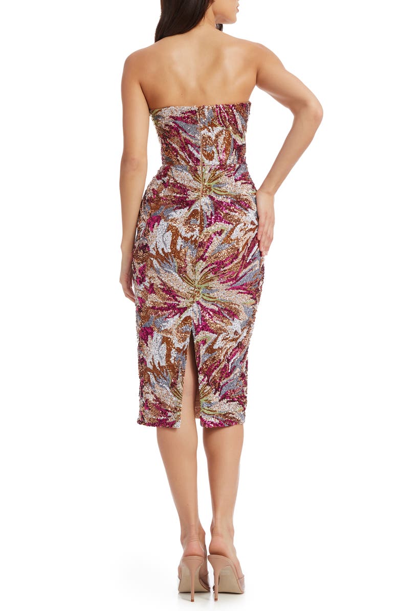 Dress the Population Irina Sequin Strapless Dress, Alternate, color,