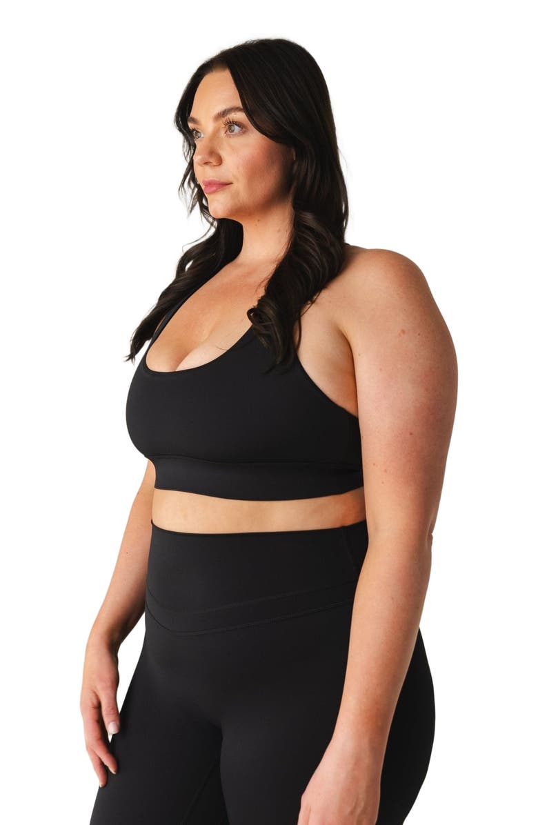 Vitality Revive Racer Bra, Alternate, color, Midnight