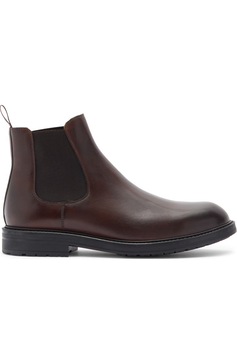 Magnanni Bonn Leather Chelsea Boot, Alternate, color, Marron