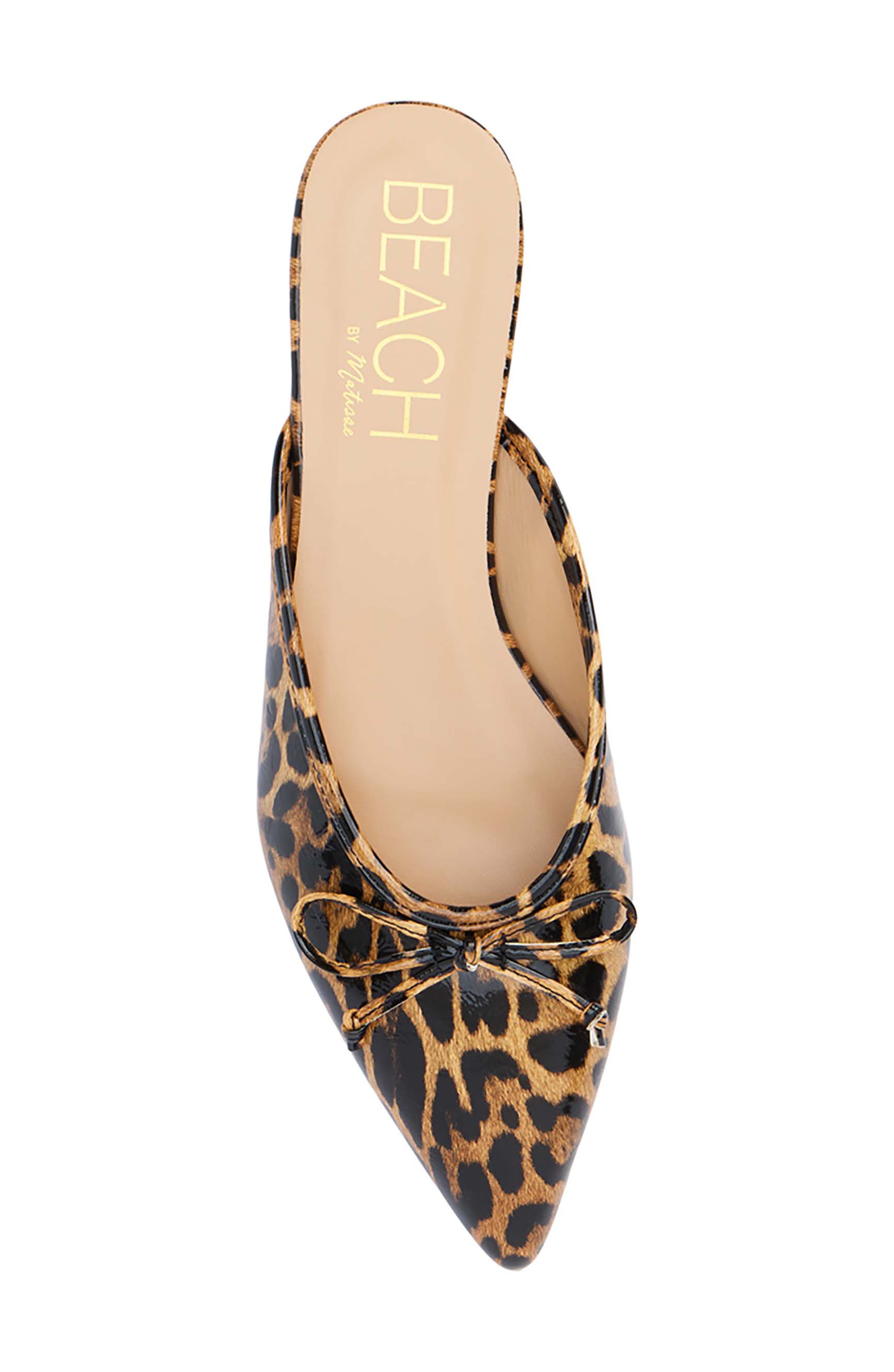 Matisse Reggie Pointed Toe Mule, Alternate, color, Leopard Print