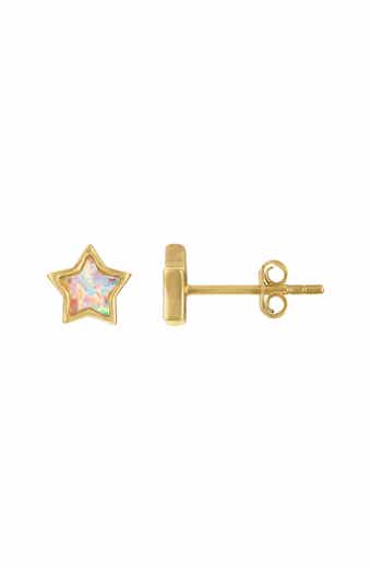 FZN Kids' Lab-Grown Opal Star Stud Earrings
