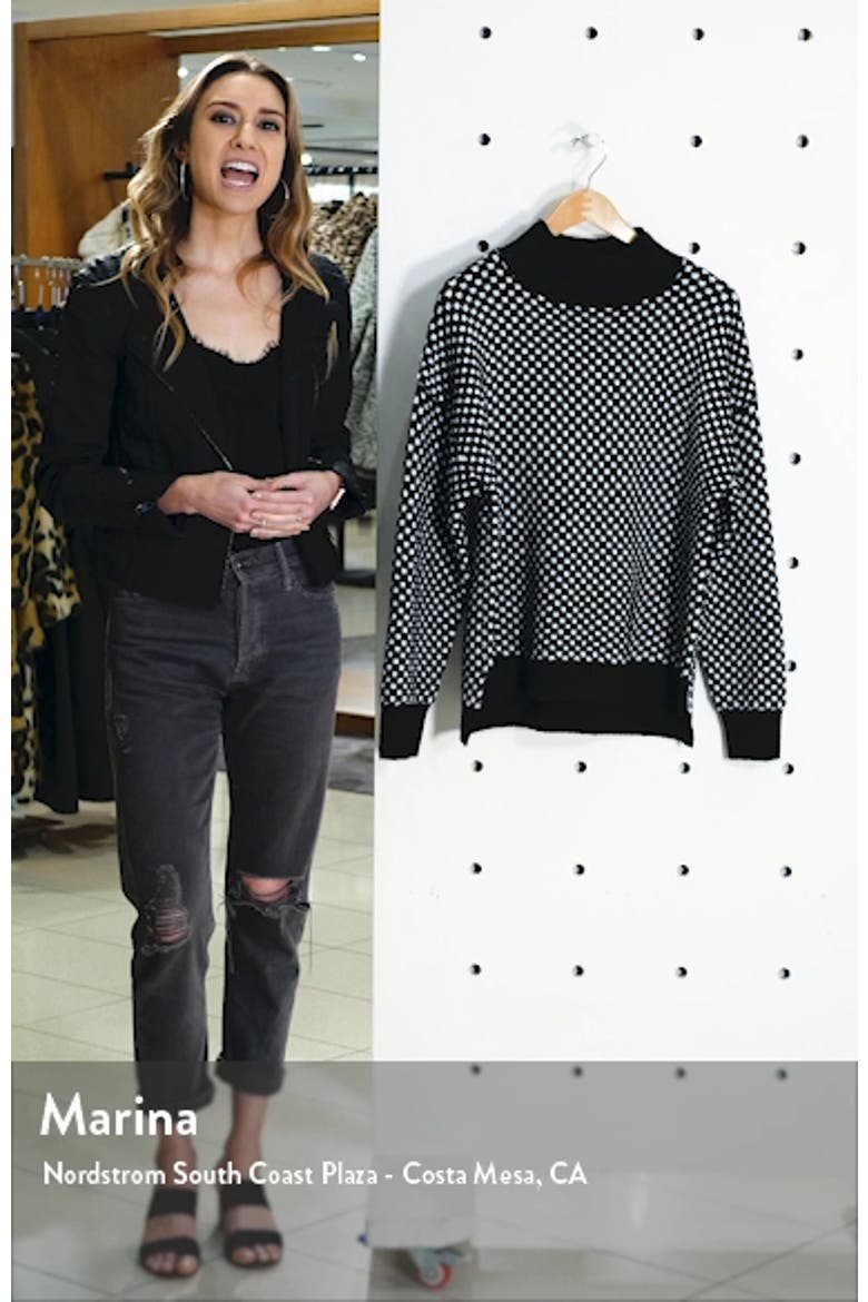 Check Mock Neck Sweater video
