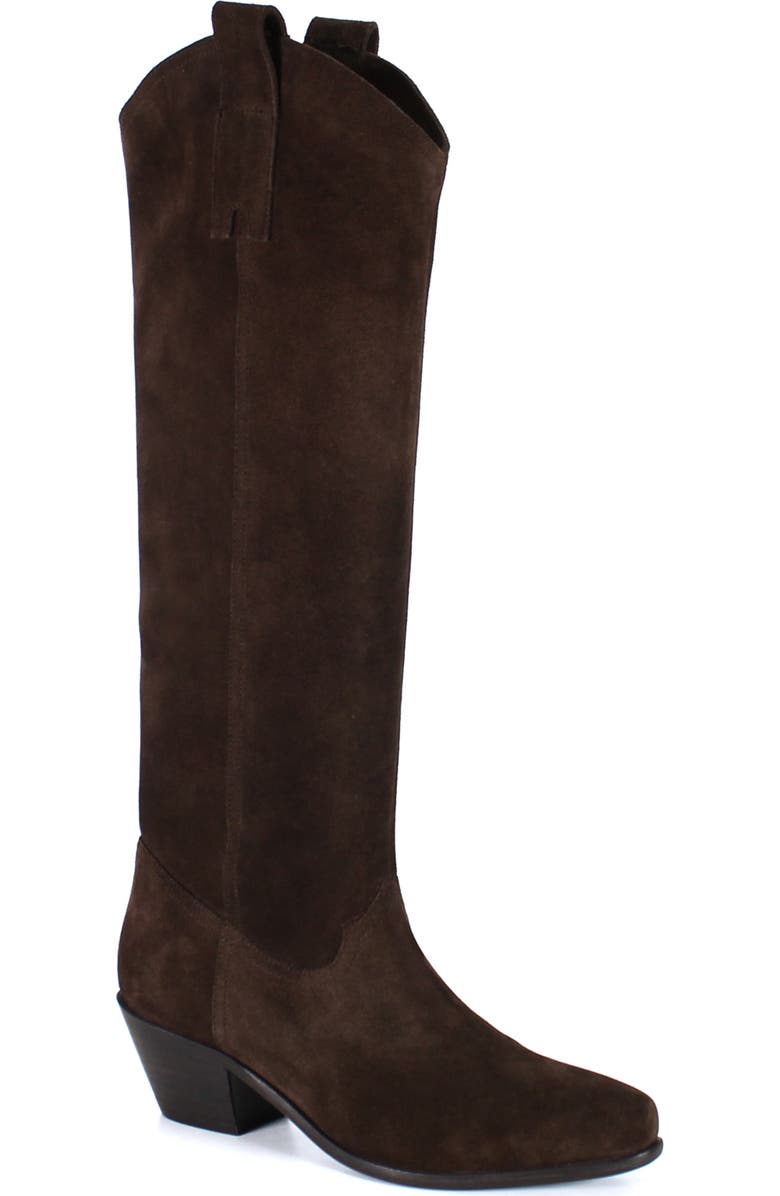 Diba True AME THYST Suede Knee High Boot, Main, color, Dark Brown