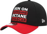 New Era Men's New Era Black/Scarlet NASCAR 9FORTY A-Frame Trucker Snapback Hat