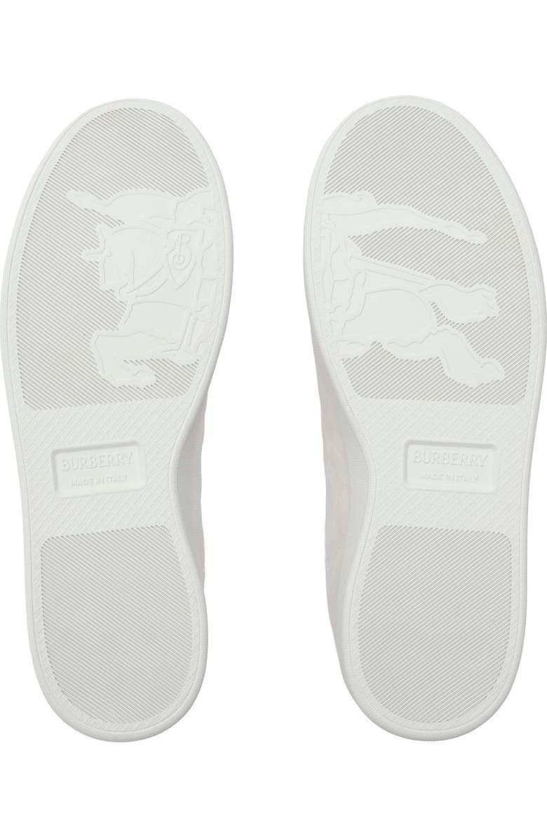 Burberry Embossed Check Leather Set Sneakers, Alternate, color, Porcelain White
