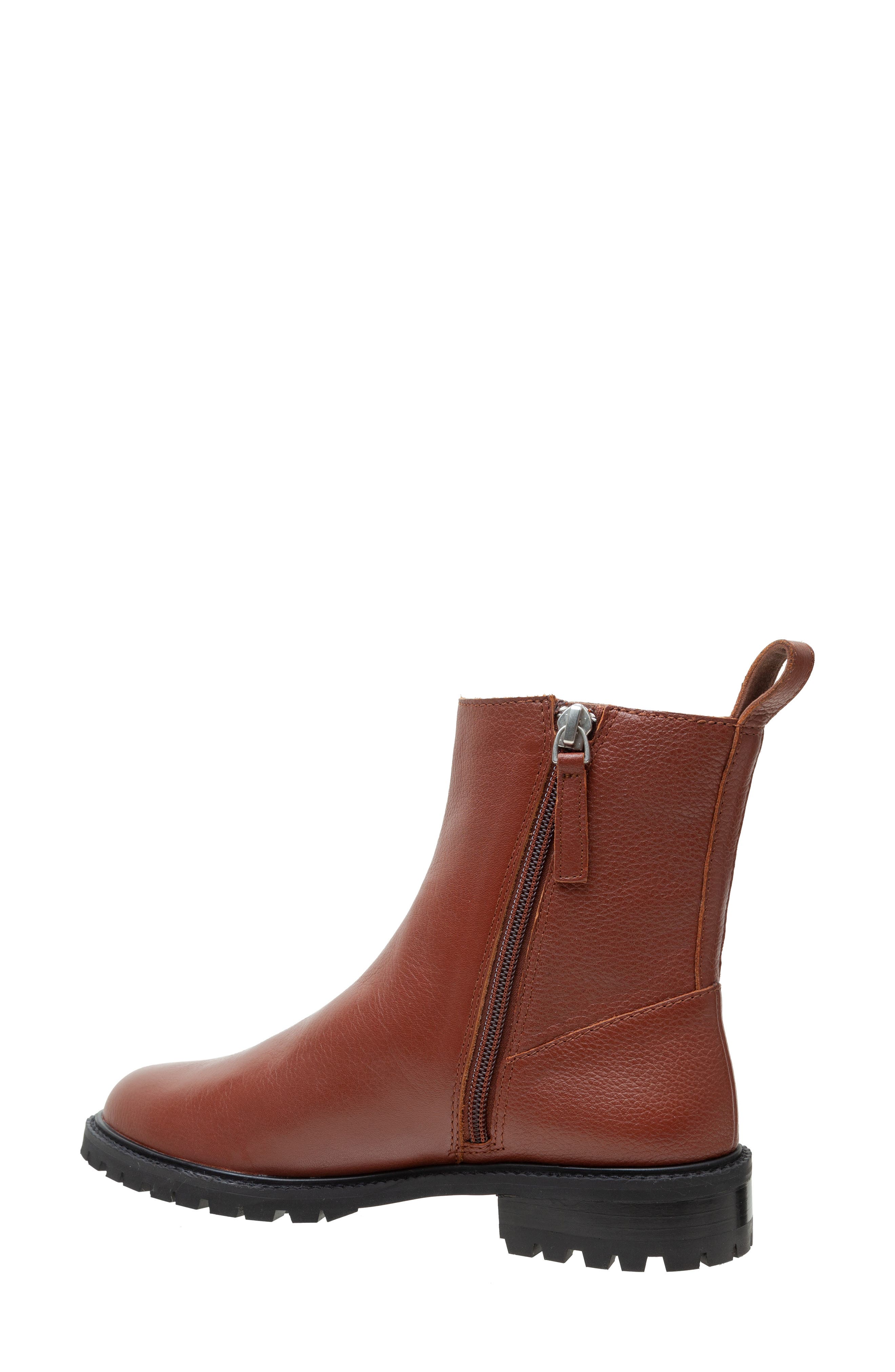 Linea Paolo Tessa Lug Bootie, Alternate, color, Cognac