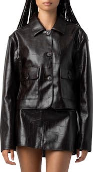 BLANKNYC Embossed Faux Leather Jacket