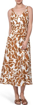 Adelyn Rae Kiana Wood Trim Sleeveless Maxi Dress