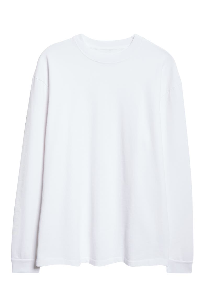 Heavyweight Long Sleeve Crewneck T-Shirt, Alternate, color, OPTIC WHITE