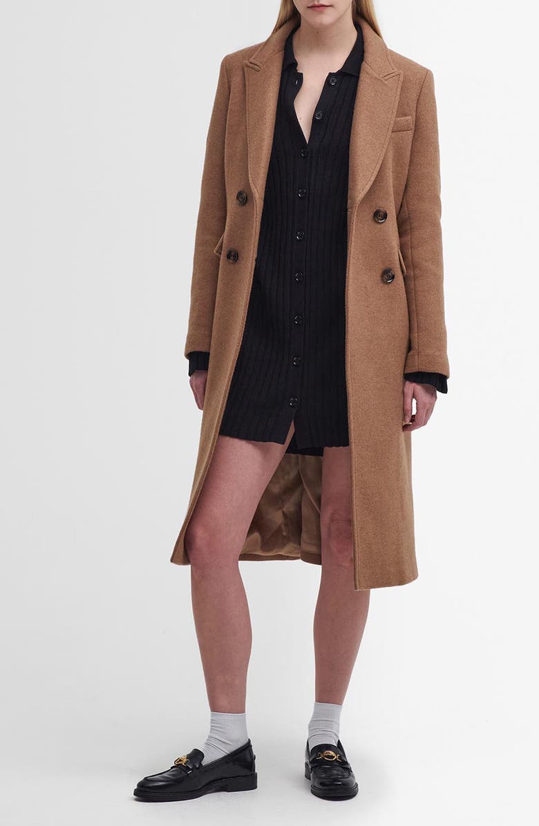 Barbour Claudette Long Sleeve Cotton Blend Sweater Dress, Alternate, color, Black