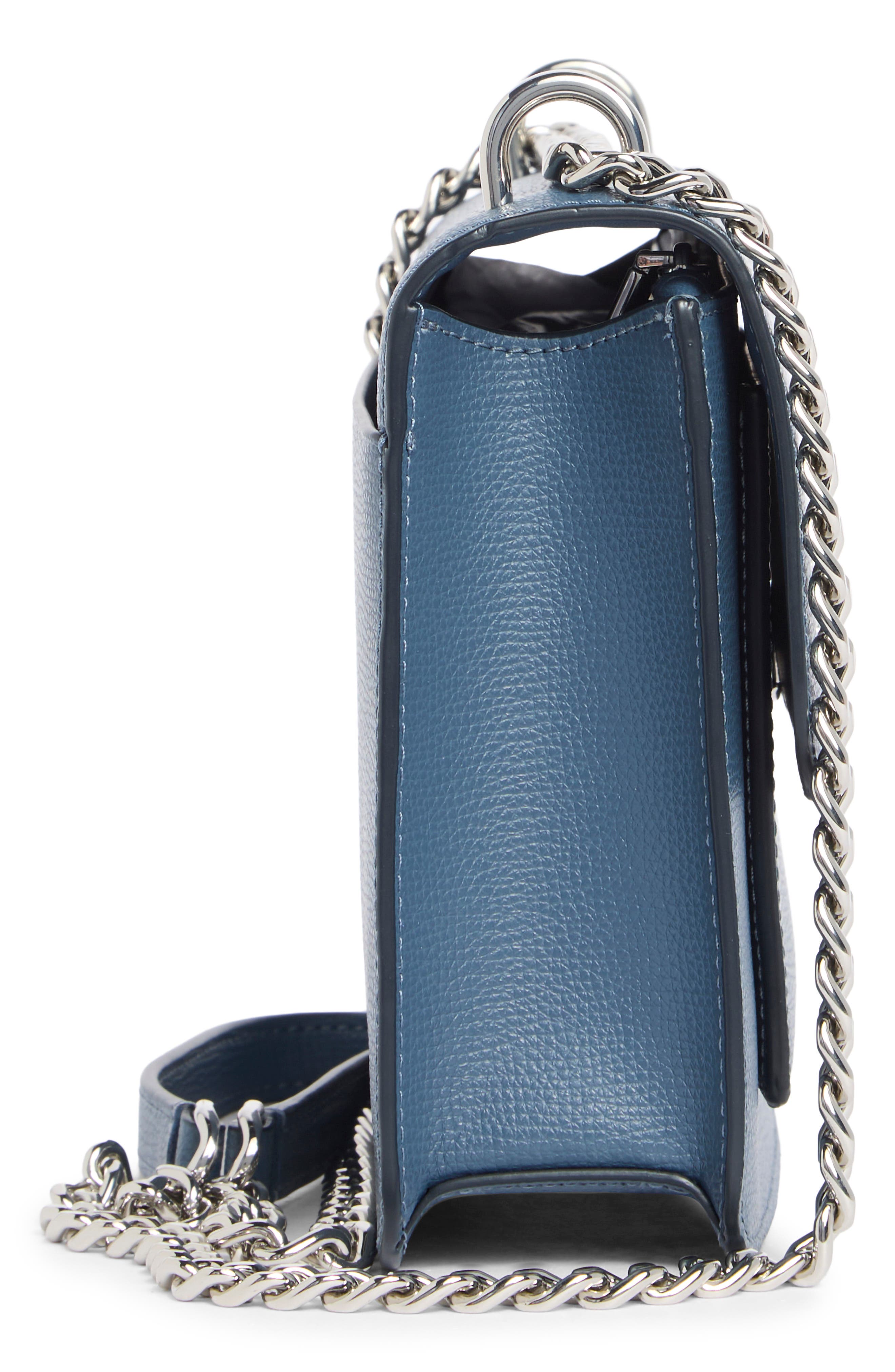 remi flap chain crossbody bag, Alternate, color, BLUESTONE