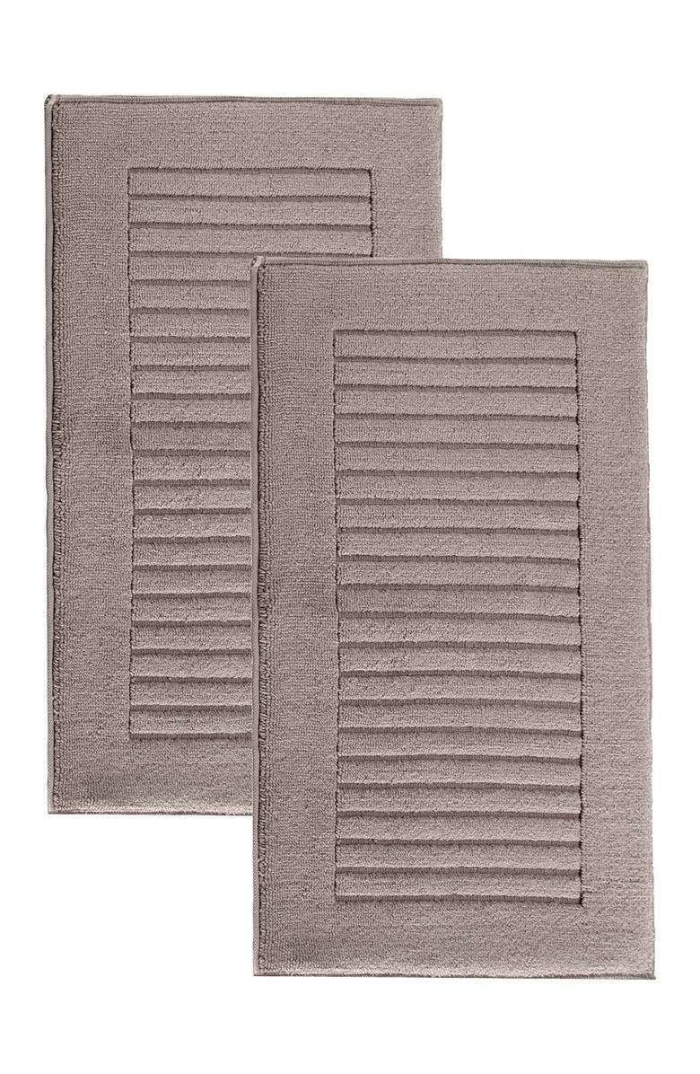 DePera Vague Turkish Cotton Bath Mat - Beige - Set of 2, Main, color, 