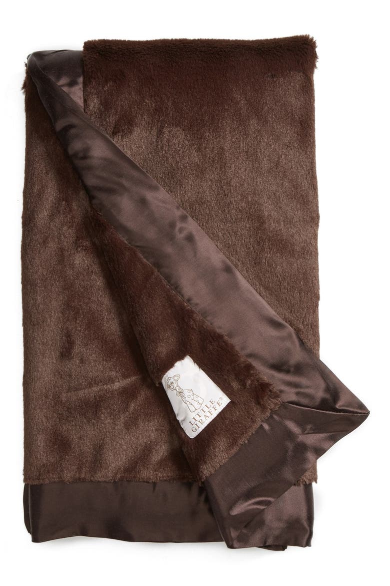 Luxe Baby Blanket, Main, color, CHOCOLATE