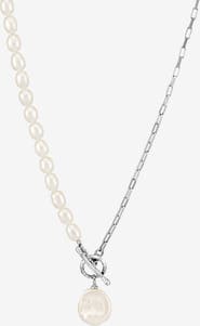 Dower & Hall Timeless Keshi Pearl Drop Chain Necklace