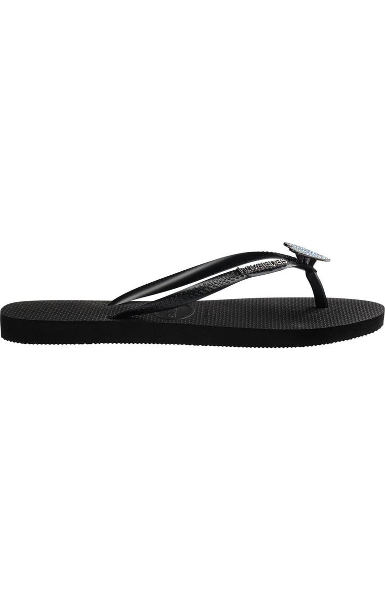 Havaianas Slim Crystal Charm Flip Flop, Alternate, color,