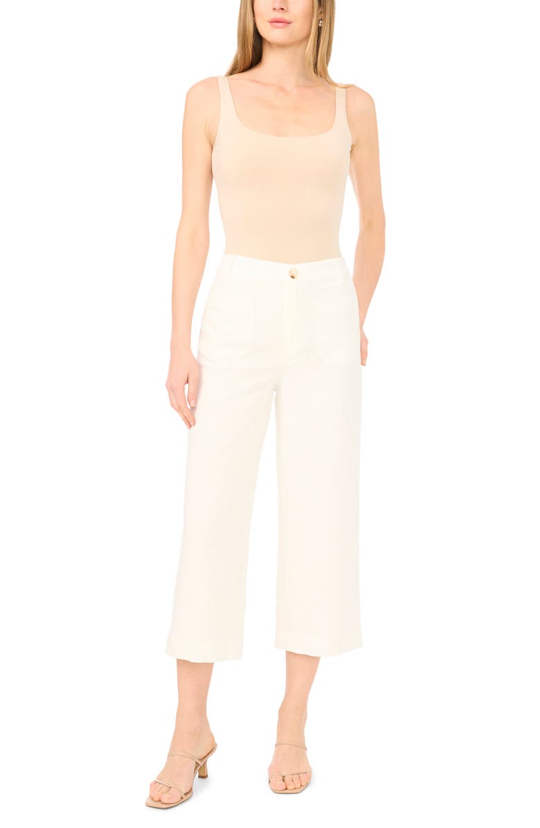 Vince Camuto Double Pocket Wide Leg Pants, Alternate, color, New Ivory