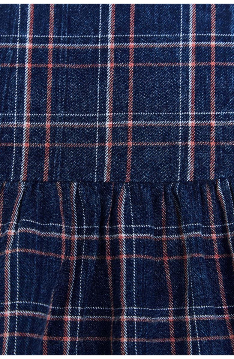 Babycottons Beli Flannel Ruffle Shirt Dress Berlin for Infant, Alternate, color, Blue