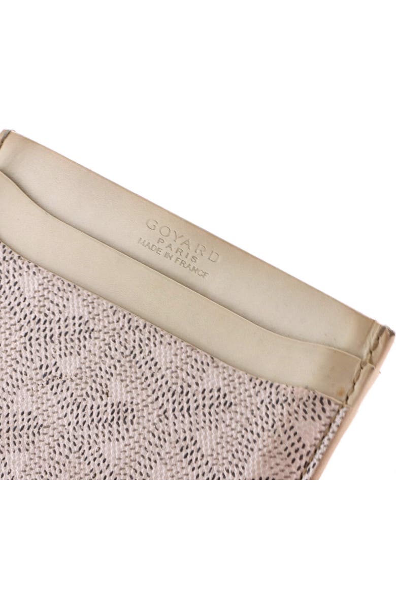 Pre-Owned Goyard Saint Sulpice Card Holder Coated Canvas, Alternate, color, White