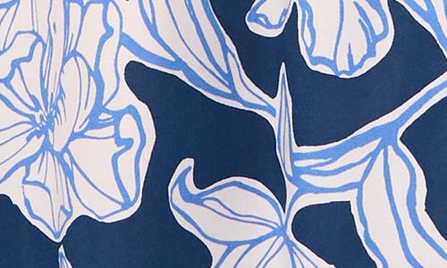 Cece Floral Faux Wrap Maxi Dress In Blue