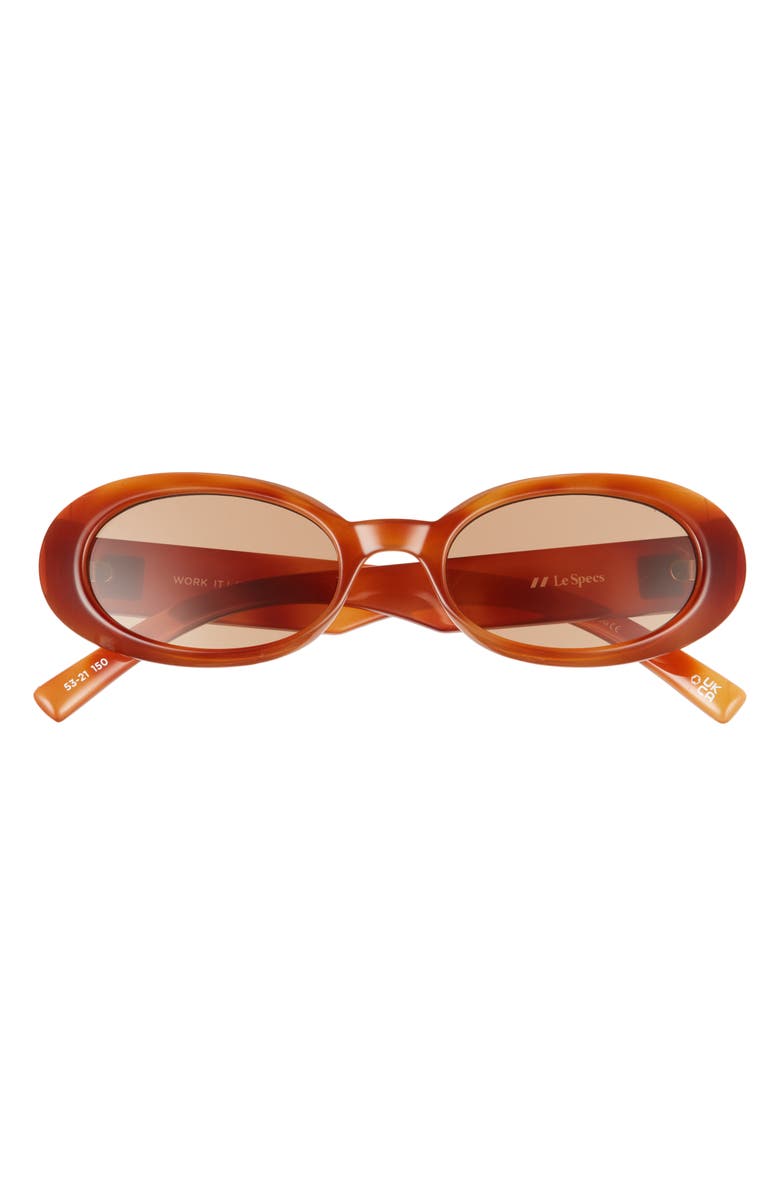 Le Specs Work It 53mm Oval Sunglasses, Main, color, 