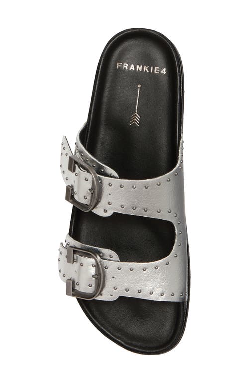 Frankie4 Deon Buckle Sandal In Silver Stud