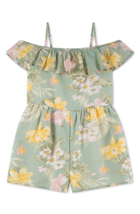 Kids' Cold Shoulder Cotton Romper (Little Kid & Big Kid)