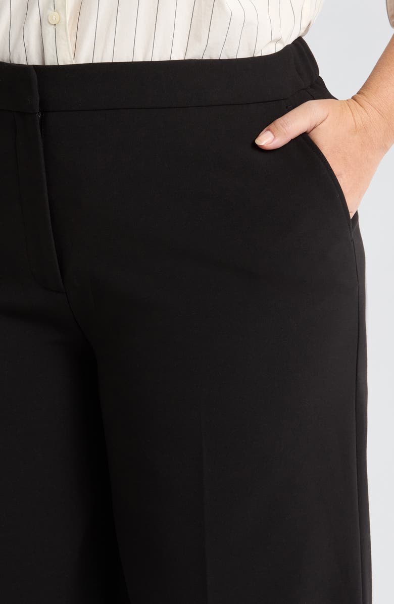 Nordstrom The Lennox Wide Leg Trousers, Alternate, color, Black