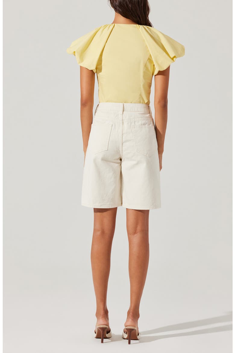 Aine Tie Detail Cotton Top, Alternate, color, YELLOW