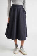 Golden Goose Journey Pinstripe Wool Blend Circle Skirt